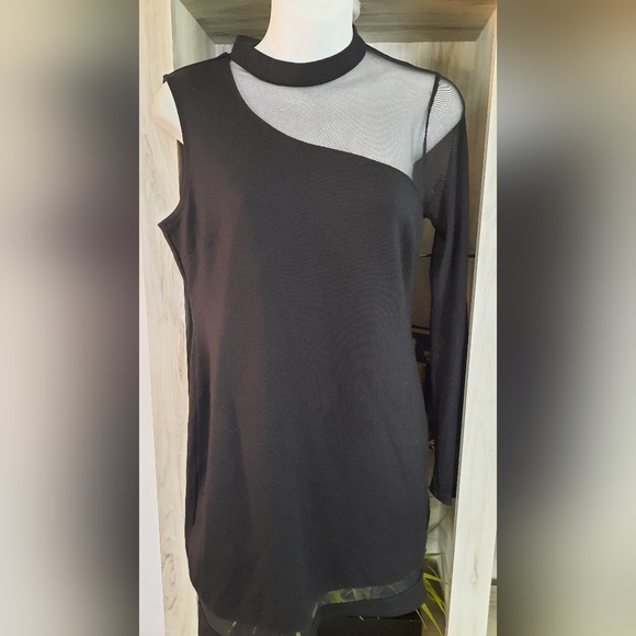 Monteau one sleeve dress size Large Runs Small - Picture 1 of 5